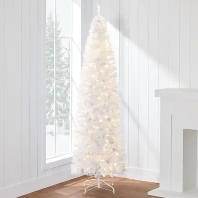 Pre-Lit White Pencil Christmas Tree view 3
