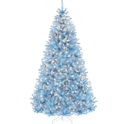 Pre-Lit Baby Blue Christmas Tree view 3