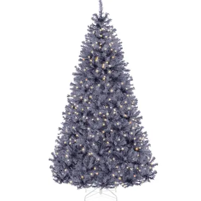 Pre-Lit Charcoal Gray Christmas Tree view 3