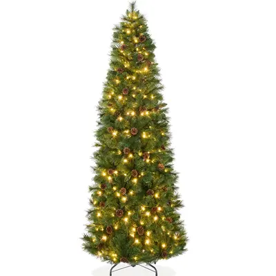 Pre-Lit Scotch Pine Pencil Christmas Tree view 1