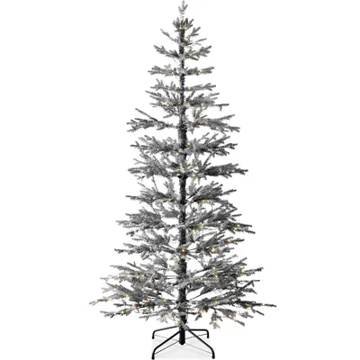 Black Sparse Flocked Christmas Tree, Cordless view 3