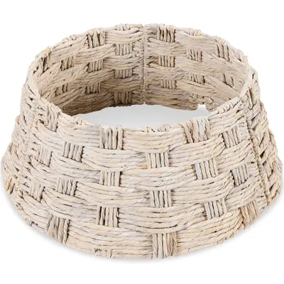 Basket Woven Hyacinth Christmas Tree Collar view 2