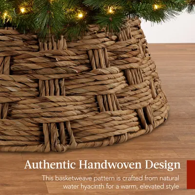 Basket Woven Hyacinth Christmas Tree Collar view 5