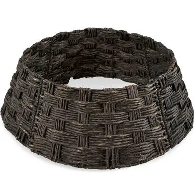 Basket Woven Hyacinth Christmas Tree Collar view 1
