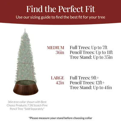 Solid Wood Slatted Christmas Tree Collar view 6