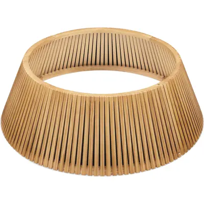 Solid Wood Slatted Christmas Tree Collar view 2
