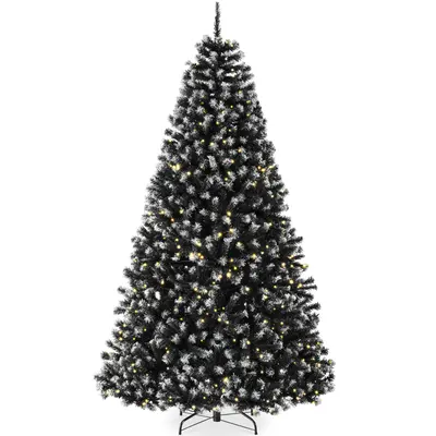 Pre-Lit Frosted Black Spruce Christmas Tree view 2
