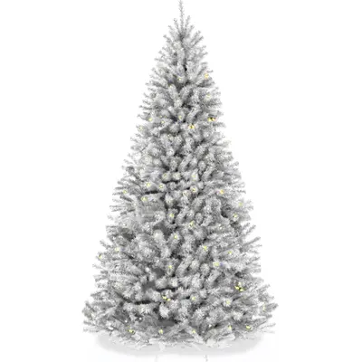 Pre-Lit White Spruce Christmas Tree view 3
