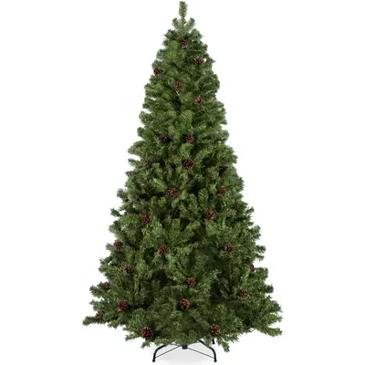 Pre-Decorated Christmas Tree with Pinecones view 1