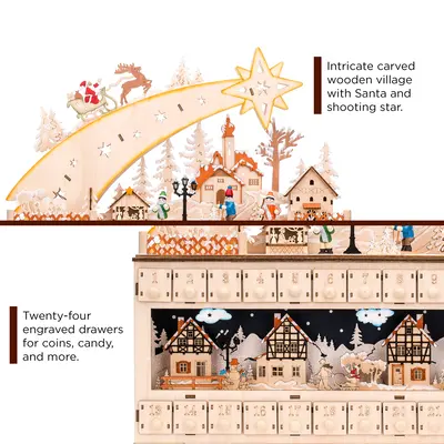Wooden Shooting Star Advent Calendar view 6
