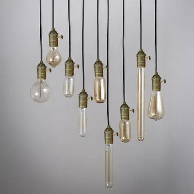 Industrial Loft Single Light Mini Pendant 1-Light in Brass