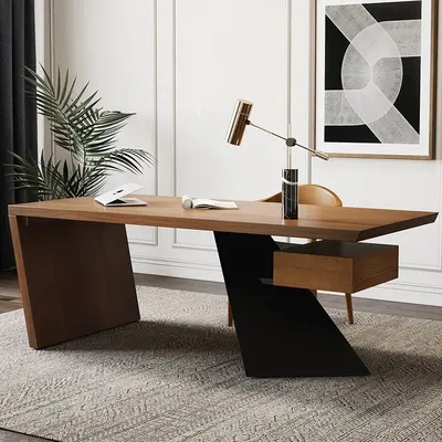 Cabstract Modern Executive Office Desk with Floating Drawer (55")