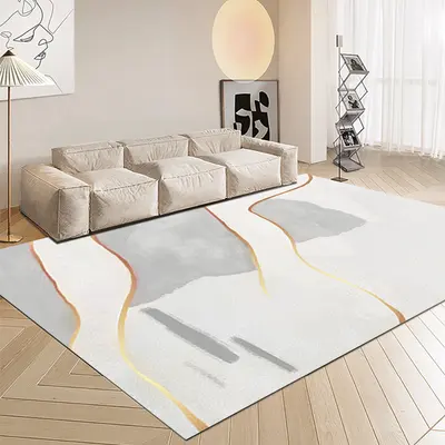 6' x 9' Modern Rectangle Nylon Area Rug for Living Room & Bedroom