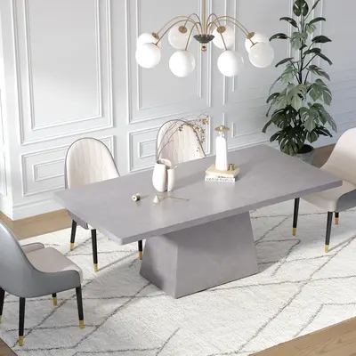 Modern Rectangular Sintered Stone Dining Table (79")