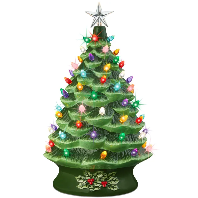 XL Hand-Painted Ceramic Christmas Tree