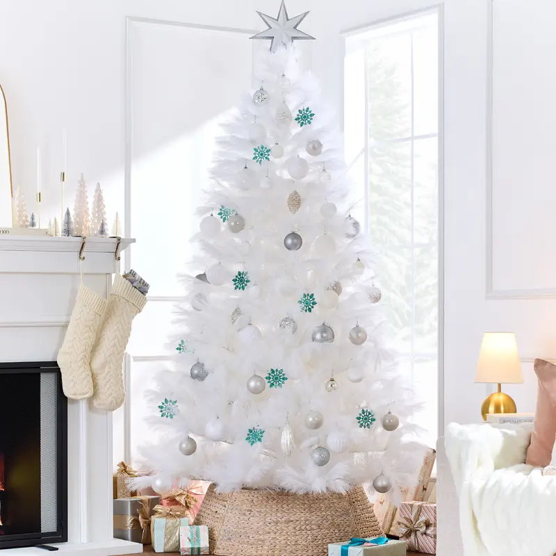 Premium Artificial White Pampas Christmas Tree
