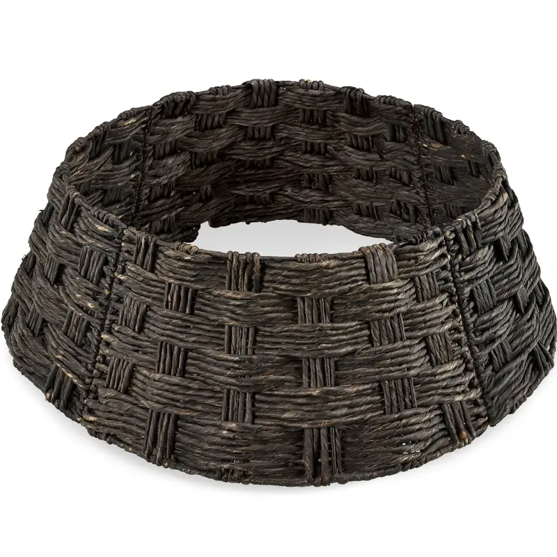 Basket Woven Hyacinth Christmas Tree Collar