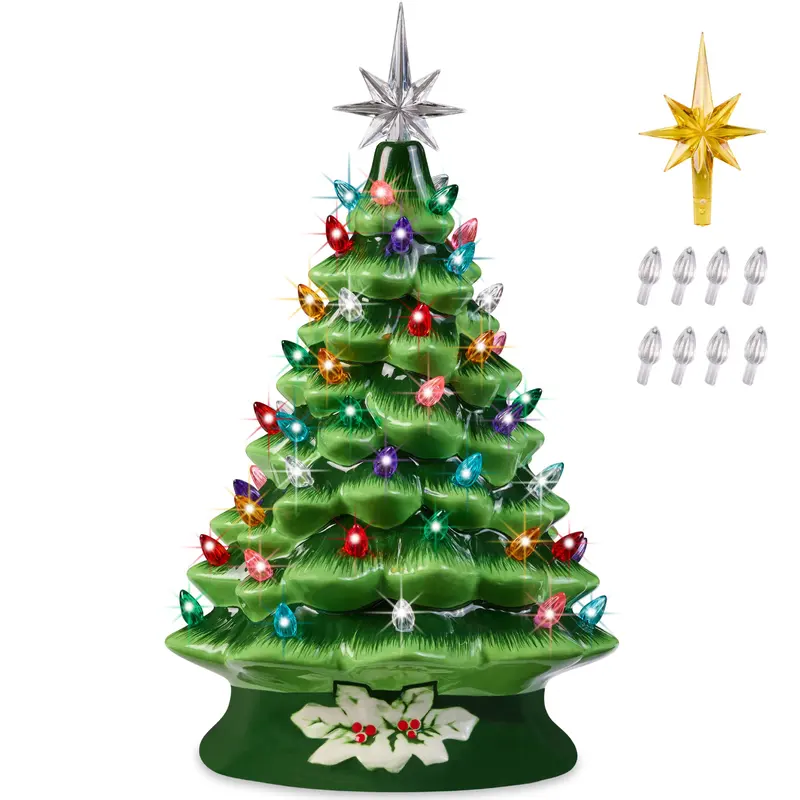 Mini Pre-Lit Ceramic Christmas Tree